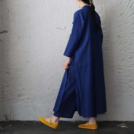 saruche chinese  kurta long  shirt (blue)
