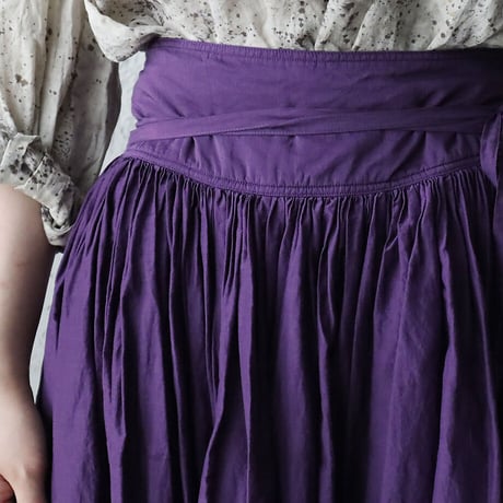 Tabrik gather skirt (botanical dye violet)