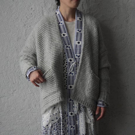MAISON ANJE knit cardigan glay
