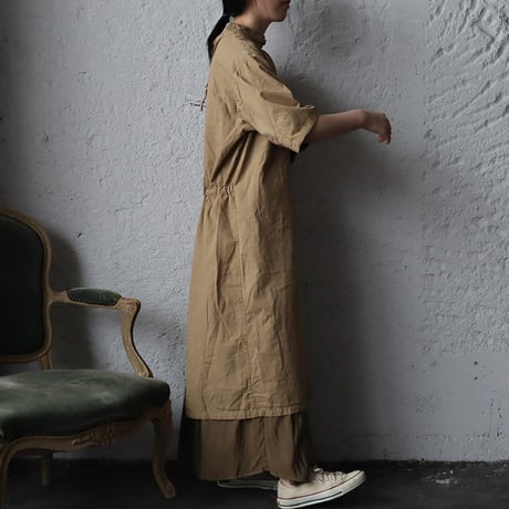 hospital surgical gown short sleeve (beige)