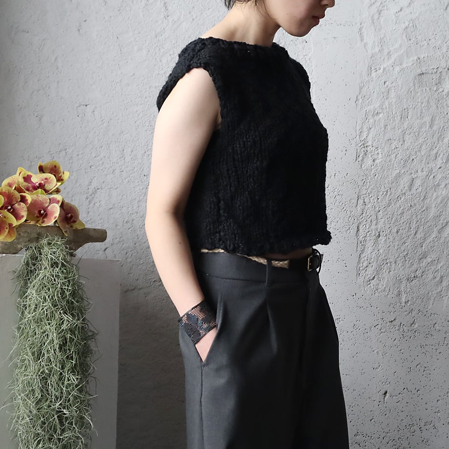 【値下げ】 MAYDI WEBSHOP | nii-B | (black) BLANCHE vest knit ベスト/ジレ