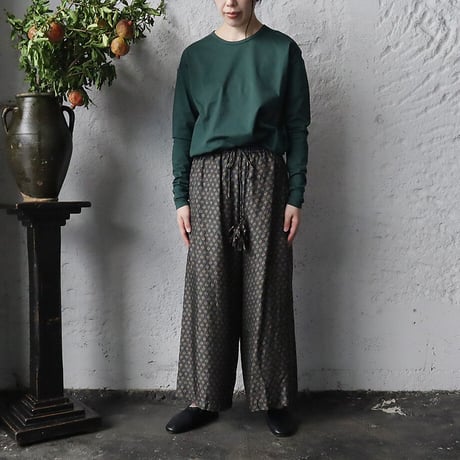 TOWAVASE sarasa silk pants Leo (black)