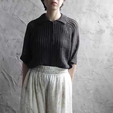 ànuke mesh polo knit (charcoal gray)