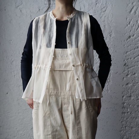 Tabrik  organdy  gilet (ivory)