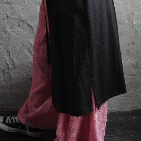 Tabrik coating linen coat black