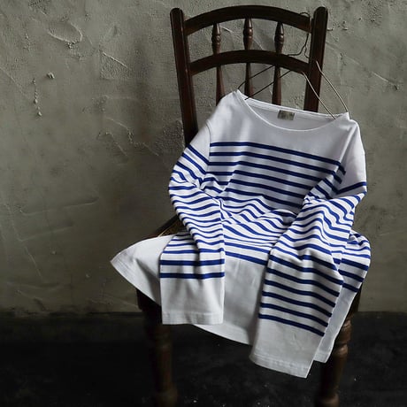 france navy type  border long sleeve shirt