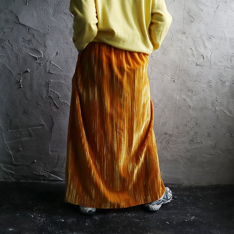 NOTA velvet long skirt (yellow)