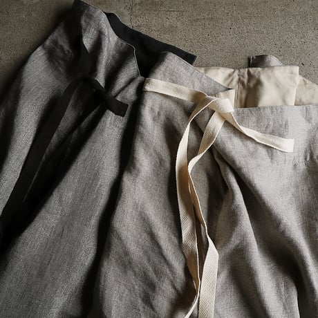 .less linen wrap pants (beige)