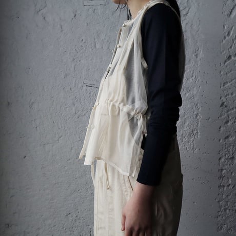 Tabrik  organdy  gilet (ivory)