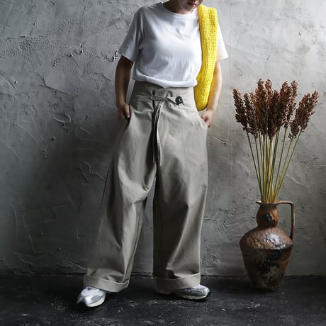 ROVAROVA x .less wrap pants (greige)