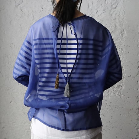 Tabrik  organdy  pullover (blue)