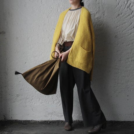 MAISON ANJE knit cardigan yellow