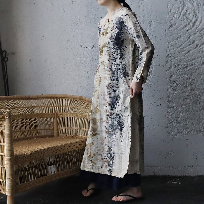 Funatabi atelier kurta dress (botanical dye) | ...