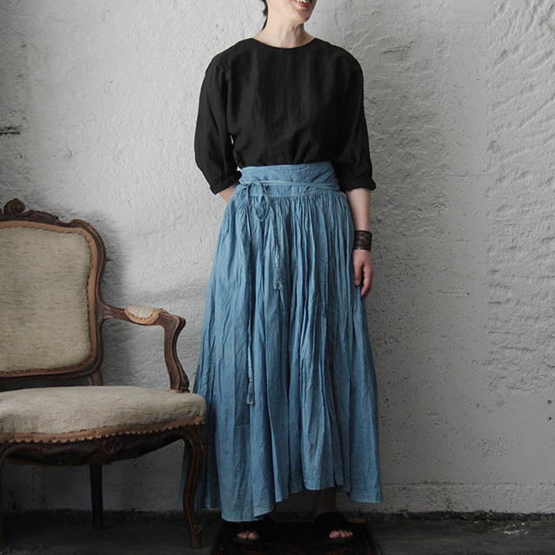 Tabrik gathered skirt (hon-aizome B) | nii-B |