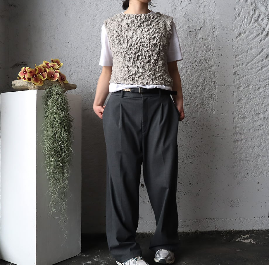 MAYDI knit vest BLANCHE (fawn) | nii-B | WEBSHOP