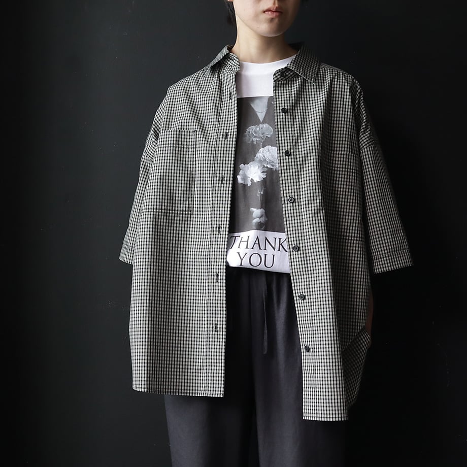 ànuke check over shirts (black) | nii-B | WEBSHOP