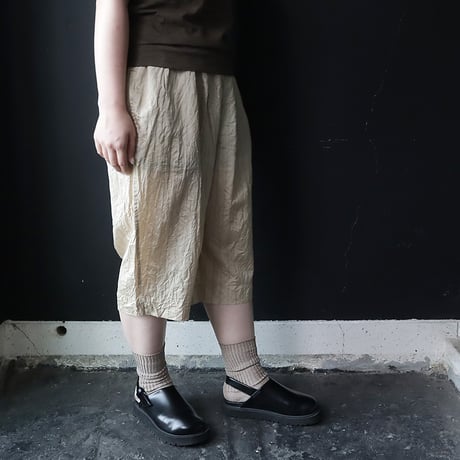 R&D.M.Co- stripe silk half pants (beige)
