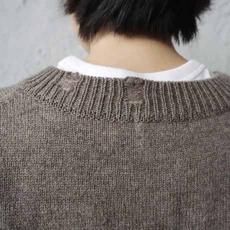 RYU KAGA damaged knit vest (charcoal)