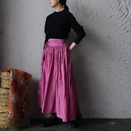 Tabrik gathered skirt (botanical dye pink)