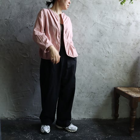 R&D.M.Co- GARMENT DYE trimming jacket (pink)