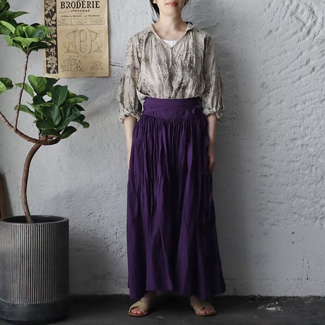Tabrik gather pullover (zakuro-zome)