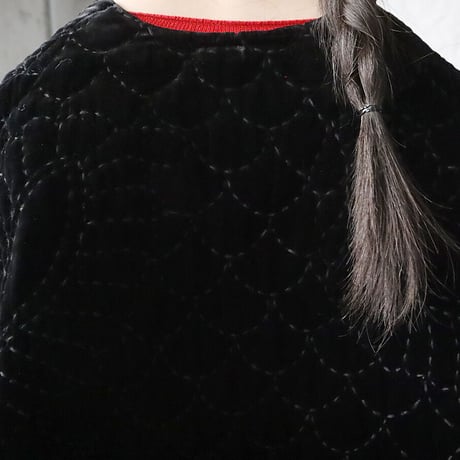 TOWAVASE velvet quilt  jacket  (black)