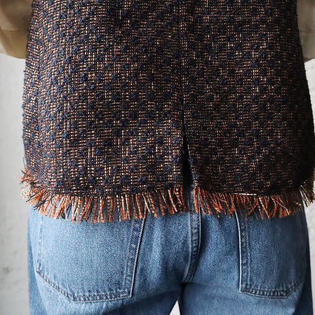 NOTA le blueque gillet (brown x navy)