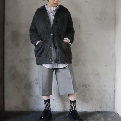 ànuke brashed knit jacket (charcoal)