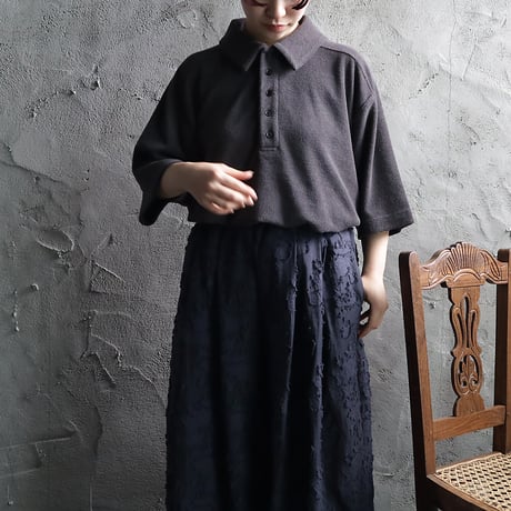 ànuke pile polo tops (charcoal gray)