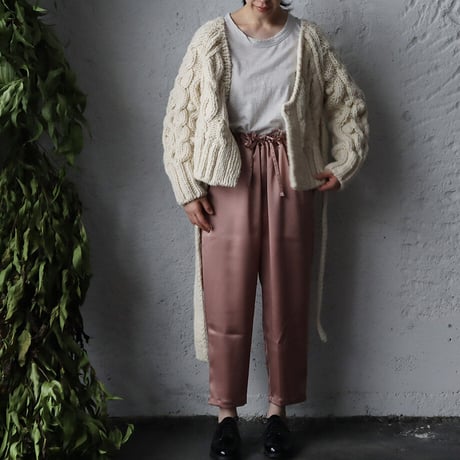 NOTA  satin pants (beige pink)