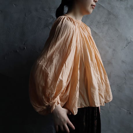R&D.M.Co- khadi cotton  gather smock (cameo)