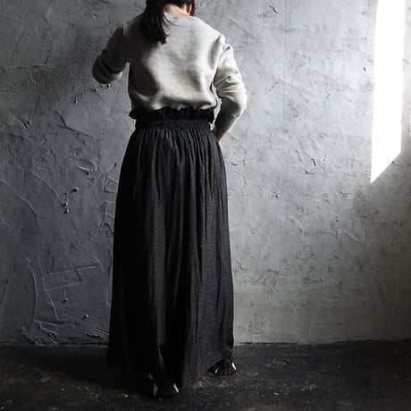 .less waist frill skirt (black  leopard)