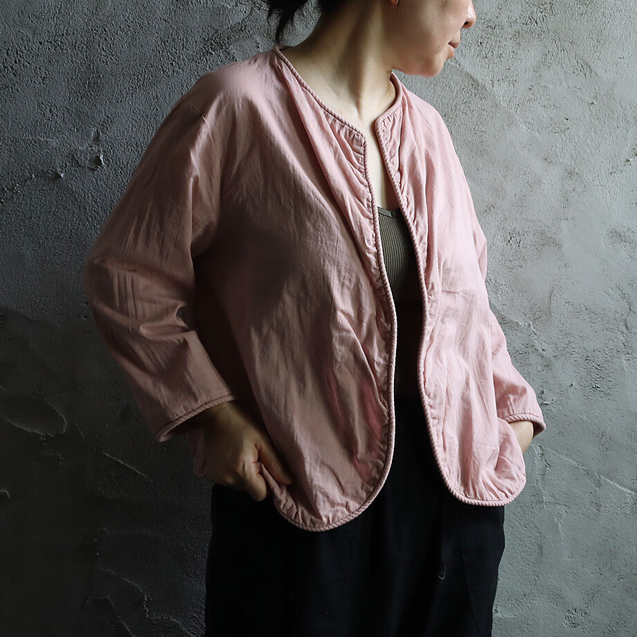R&D.M.Co- GARMENT DYE trimming jacket (pink) | R&D.M.Co- GARMENT DYE trimming jacket (pink) |