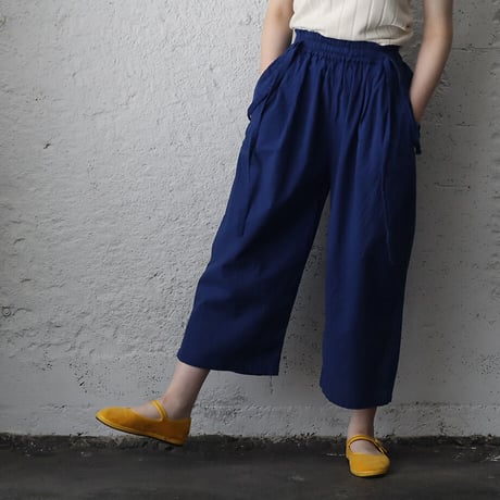 saruche long ribbon pants (blue)