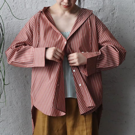 WANDERUNG hood blouse (brown)