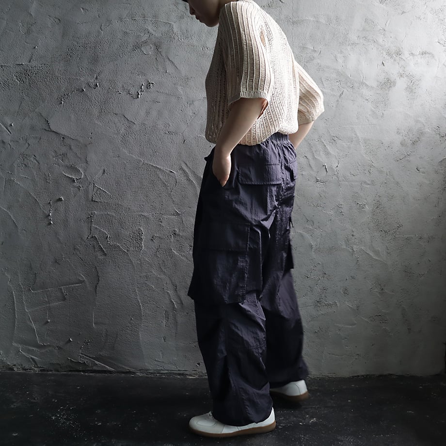 ànuke mesh polo knit (natural) | nii-B | WEBSHOP