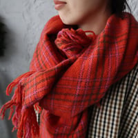 R&D.M.Co-  wool blanket  (orange x pink)