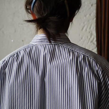 NOTA la matin blouse (white x blue)