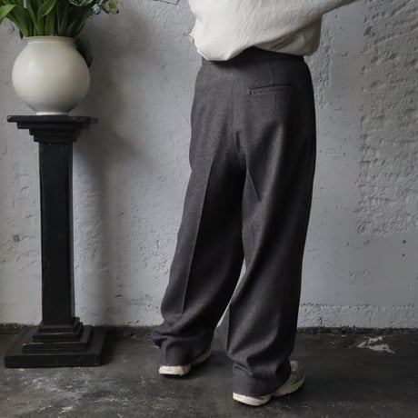 NOTA one tuck straight pants (mix tweed)