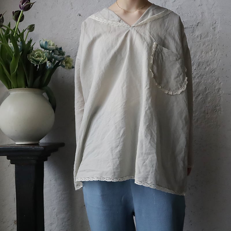 TOWAVASE リネンシャツ TOWAVASE トワヴァーズ champ de fleurs WH リネンブラウス