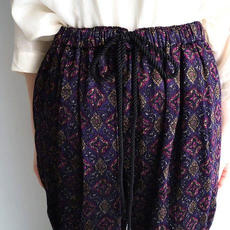 .less velvet tapered pants (purple)