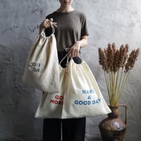 R&D.M.Co- hemp pajamas bag (silver/blue/red)