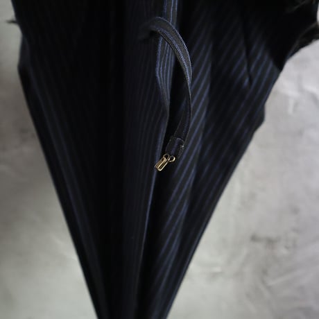 Tabrik fringe parasol (black x blue stripe mix fringe)