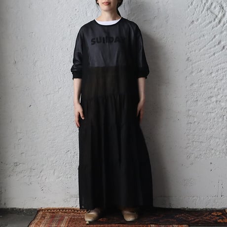 Tabrik  tiered dress (black)