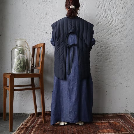 ànuke backopen stripe vest (navy)