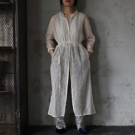 Tabrik  organdy  shirt dress (ivory)