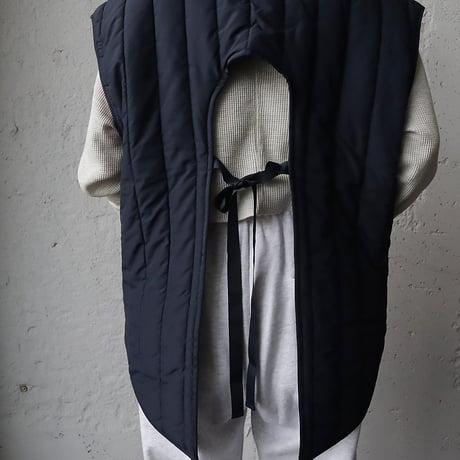 ànuke backopen stripe vest (navy)