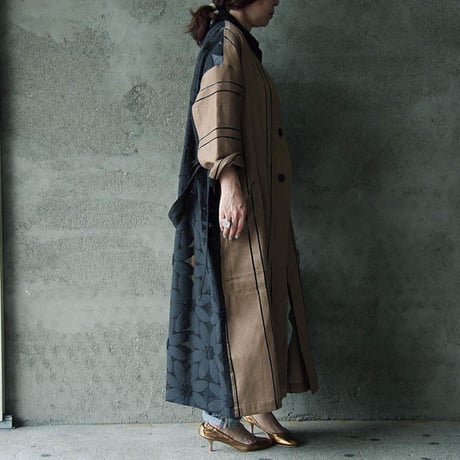 NATIVE VILLAGE linen mesh coat