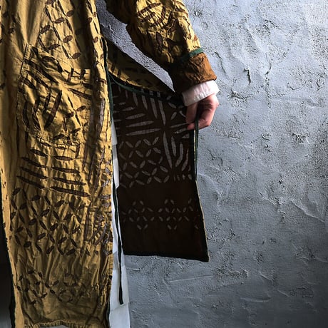 saruche hand cutwork long jacket (dark chai)