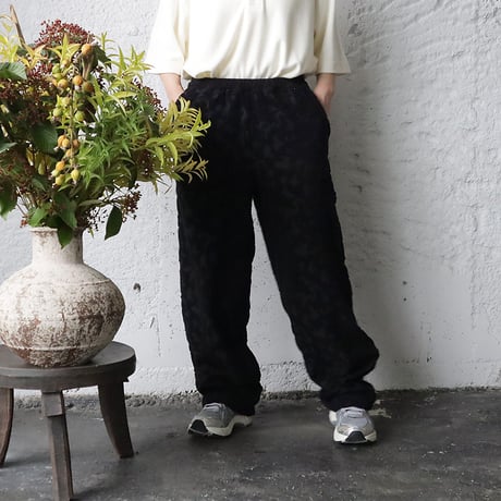 ànuke jacquard rough pants (black)